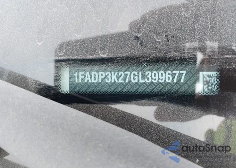 2016 Ford Focus Se z USA, uszkodzony, nr VIN 1FADP3K27GL399677